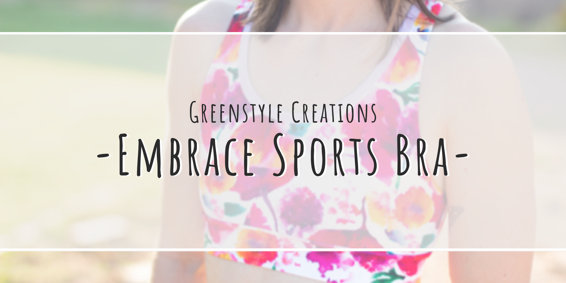 Sewing a floral supplex Greenstyle Creations power sports bra